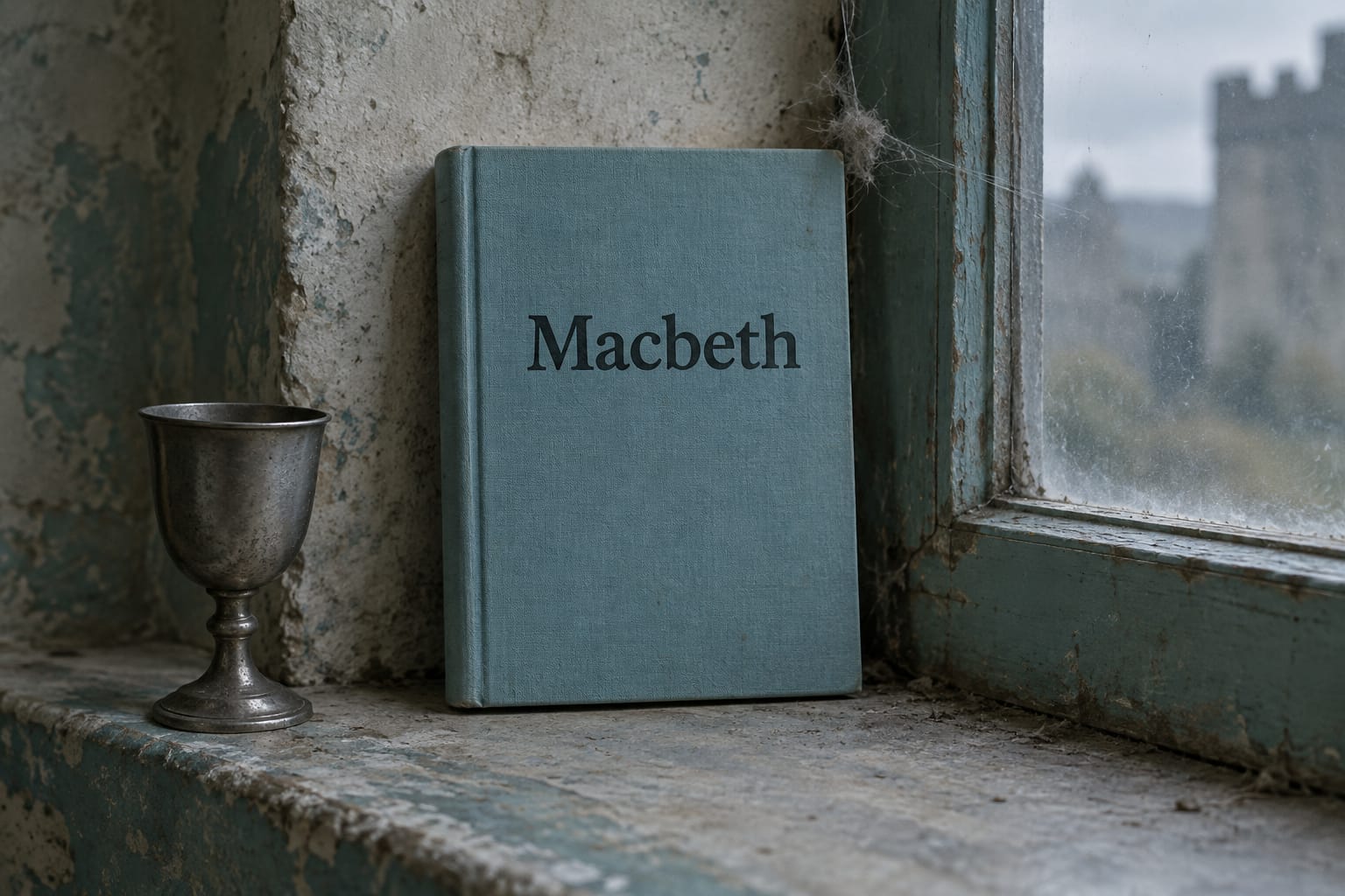 An unread copy of Macbeth in a sunny everyday scene